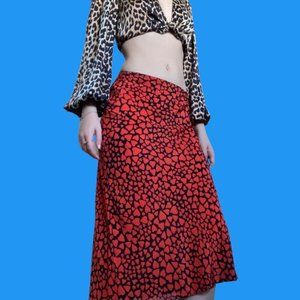 Realisation par Naomi midi skirt with heart print